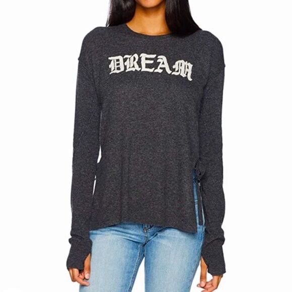 Pam & Gela Grey Wool Cashmere Blend "Dream" Sweater Size MED - Picture 1 of 13